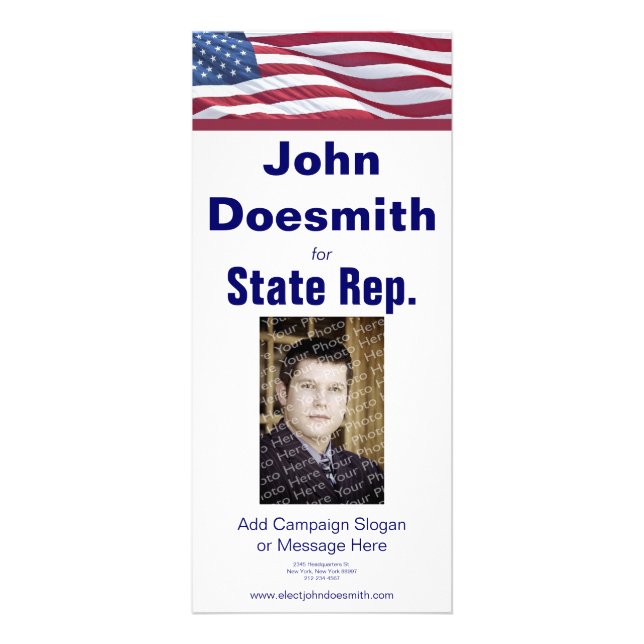 Modelo de cartão de rack de eleição política (Frente)