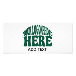 Modelo de cartão de rack duplo lado com logotipo e