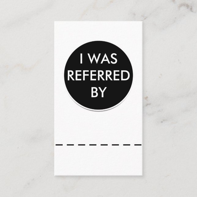 Modelo de Cartão de Referência Comercial (Frente)