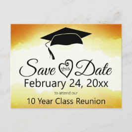 Modelo de cartão de reunião de turma de aquarela S