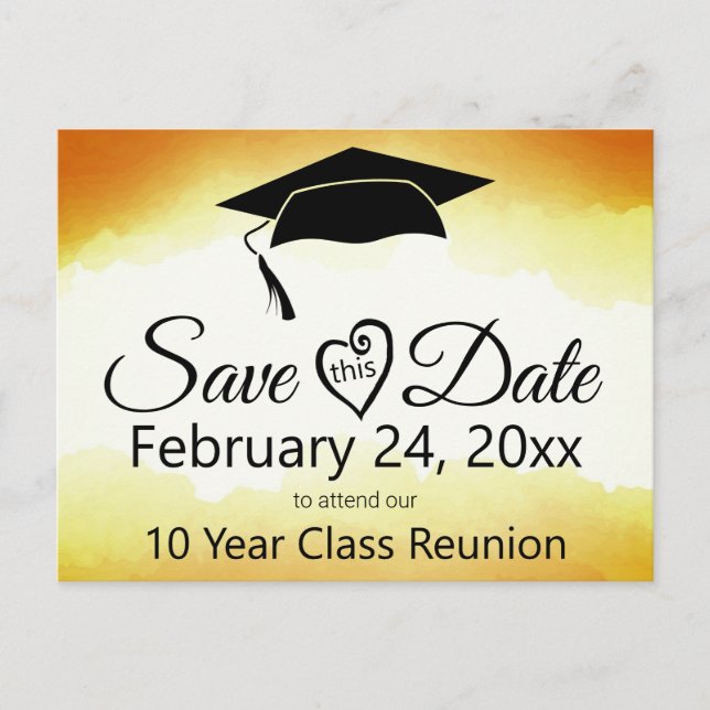 Modelo de cartão de reunião de turma de aquarela S (Frente)