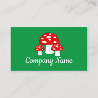 Modelo de cartão de visita à natureza de cogumelos