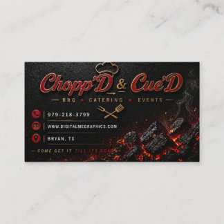 Modelo de cartão de visita Chopp'D & Cue'D