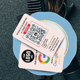 Modelo de Cartão de Visita com Código QR para Goog