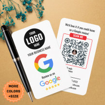 Modelo de Cartão de Visita com Código QR para Goog