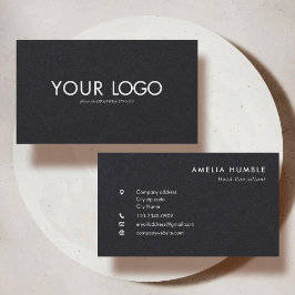 Modelo de cartão de visita com logotipo retangular