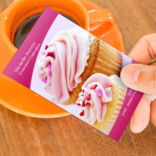 Modelo de cartão de visita de cupcakes de padaria