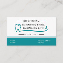 Modelo de Cartão de Visita de Dentista Moderno