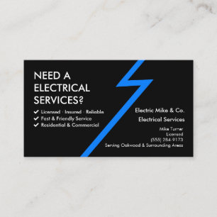 Modelo de Cartão de Visita de Eletricista Serviç