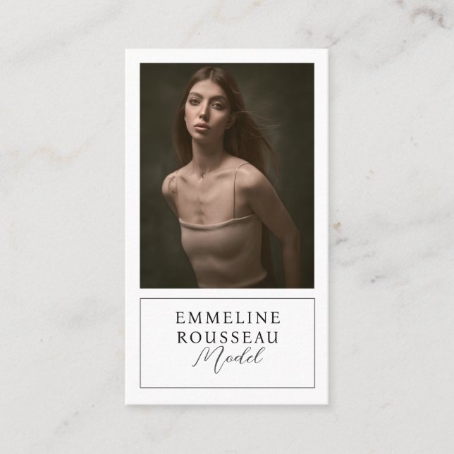 Modelo de Cartão de visita de Foto Profissional (Frente)