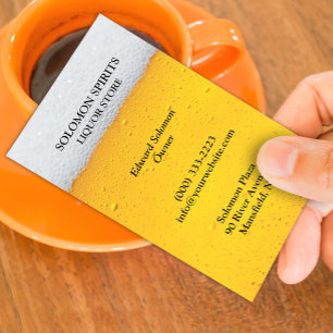 Modelo de cartão de visita de loja de licores e ce