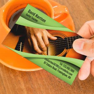 Modelo de cartão de visita de negócios de guitarra