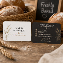 Modelo de Cartão de Visita de Padaria Elegante | E