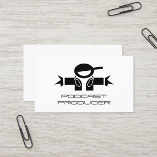 Modelo de Cartão de Visita de Produtor de Podcast