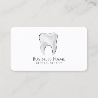 Modelo de cartão de visita dental branco elegante