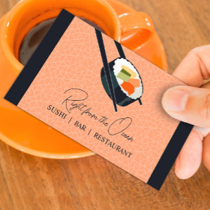 Modelo de cartão de visita para restaurante de sus