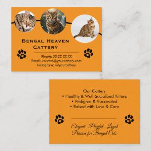 Modelo de cartão de visita personalizável para Cat