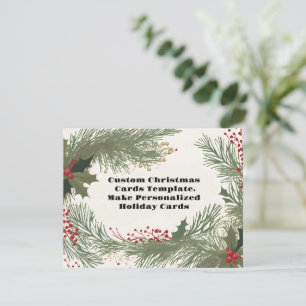Modelo de Cartão Personalizado de Natal Cartão de