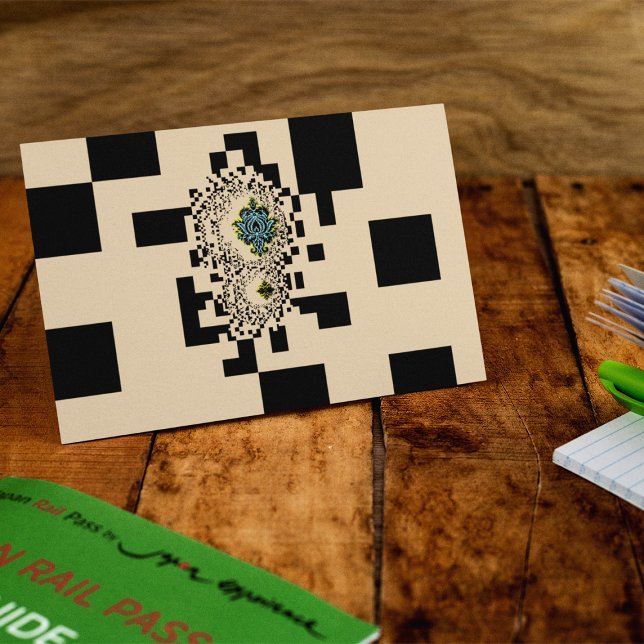 Modelo de cartão postal Pixels sem fronteiras (Criador carregado)