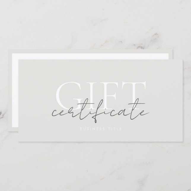 Modelo De Cartão Presente Imprimível Fácil De Pers (Frente/Verso)