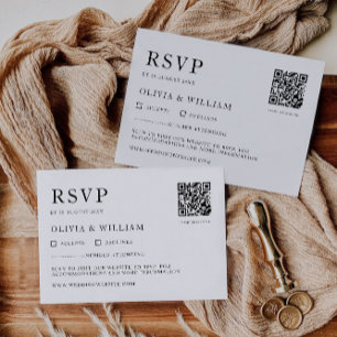 Modelo de Cartão RSVP de Casamento