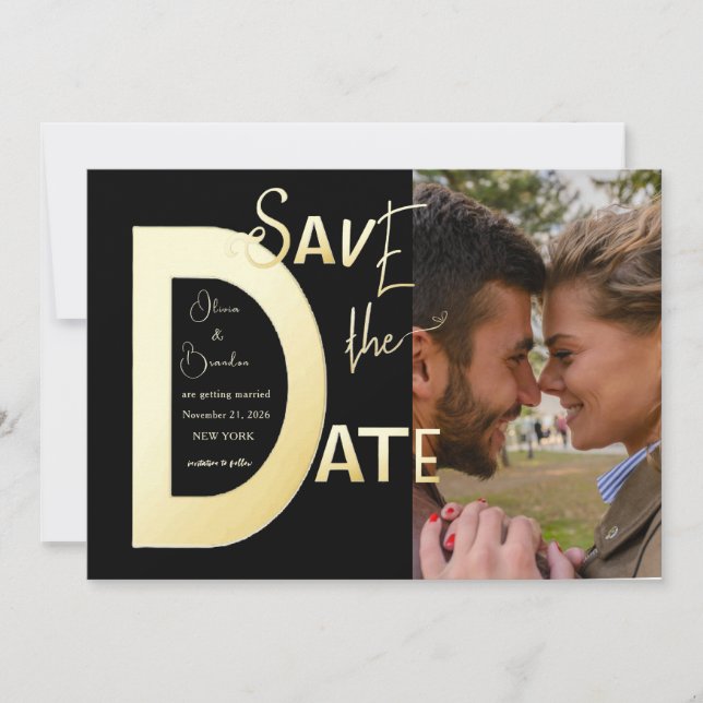 Modelo de Cartão Save The Date (Frente)