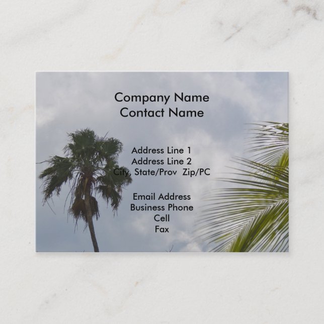 Modelo de cartão tropical (Frente)