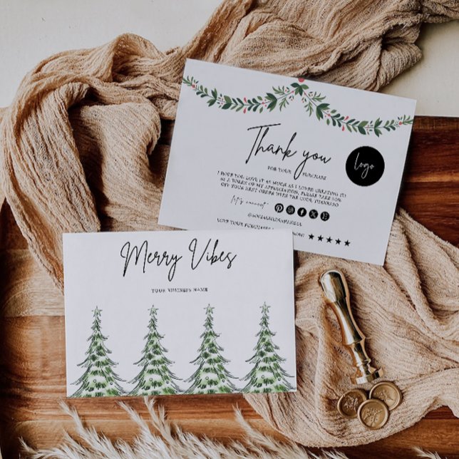 Modelo de Cartões de agradecimentos comercial Nata (Christmas Business Thank You Card Template)