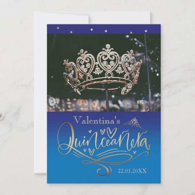 Modelo de cartões de agradecimentos Quinceañera (Frente)