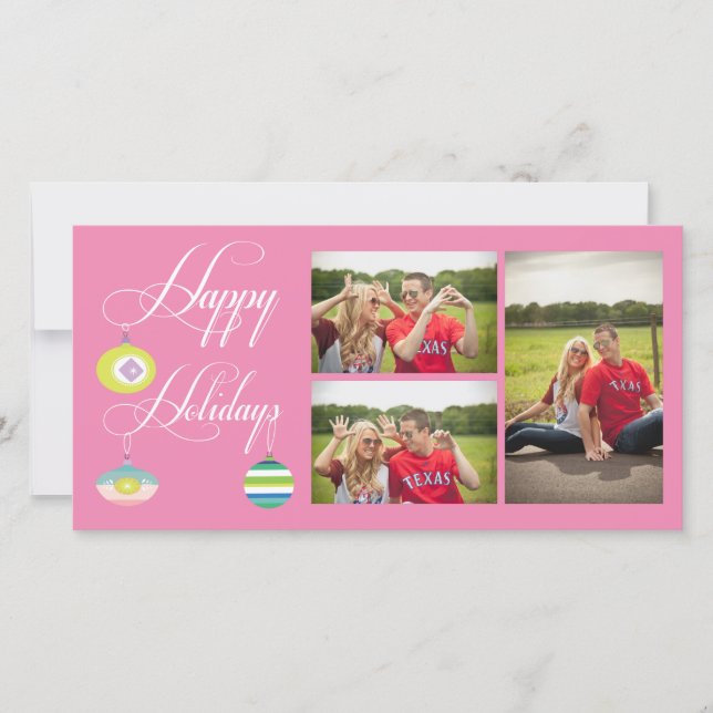 Modelo de Cartões de foto de Natal de Natal Feliz (Frente)