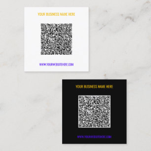 Modelo de Cartões de Visita com QR Code Personaliz