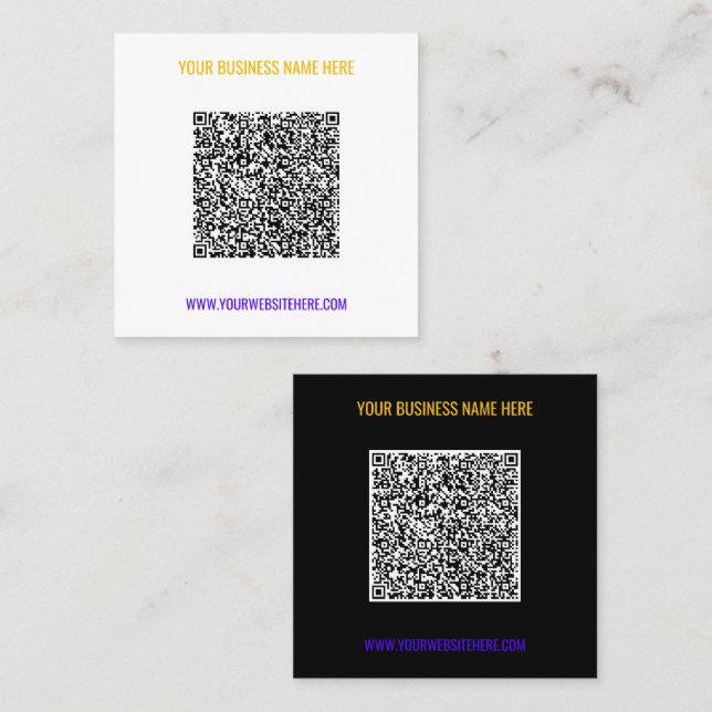 Modelo de Cartões de Visita com QR Code Personaliz (Frente/Verso)