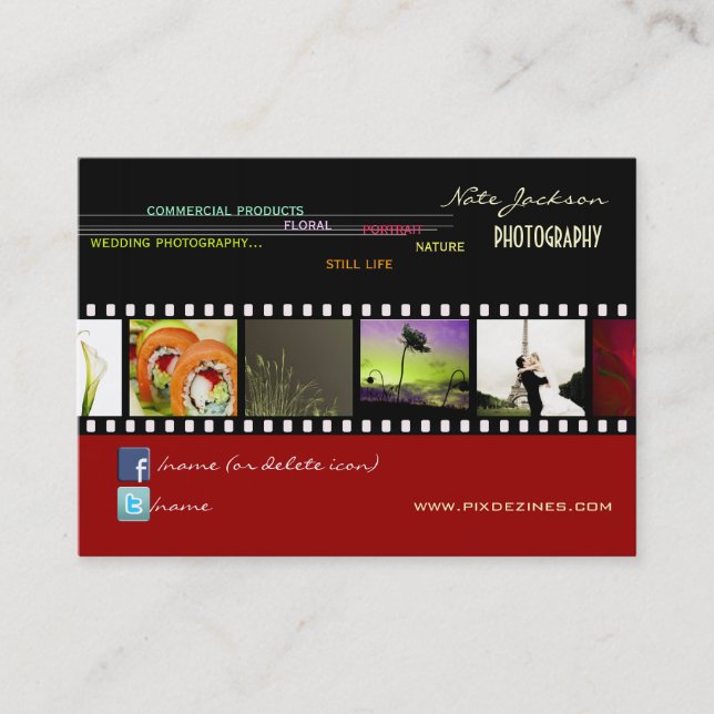 modelo de cartões de visitas de portfólio (Frente)