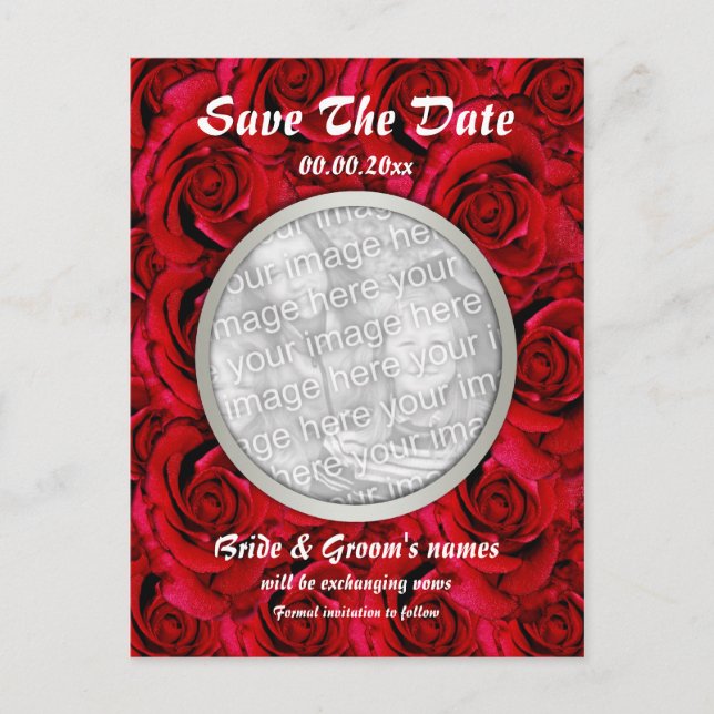 modelo de cartões postais do Rosa vermelha - perso (Frente)