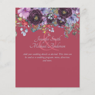 Modelo de Casamento Floral Rosa-Rosa-Marrom