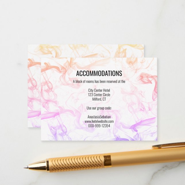 Modelo de casamento moderno com névoa de arco-íris (Frente/Verso In Situ)