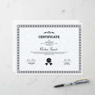 Modelo de Certificado de Apreciação Mínimo