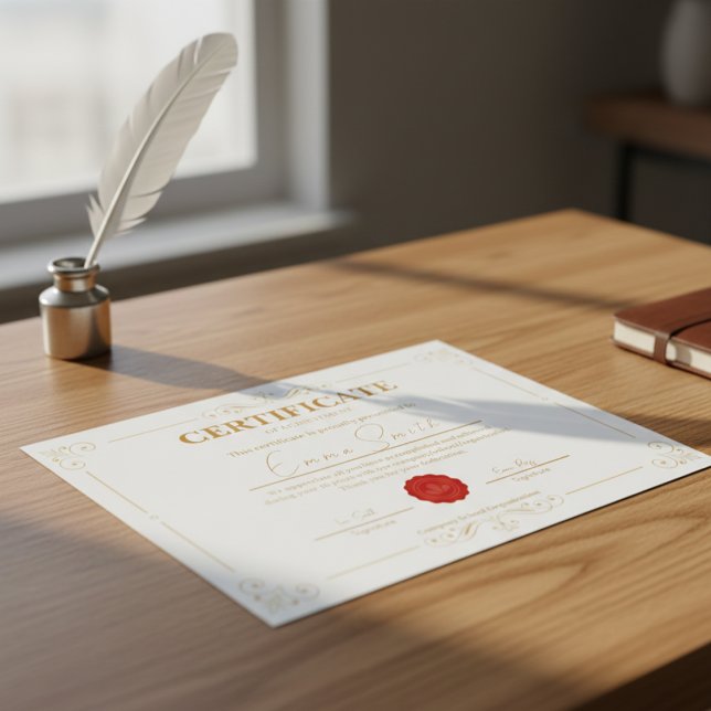 Modelo de Certificado de Conquista de Ouro Elegant (Criador carregado)