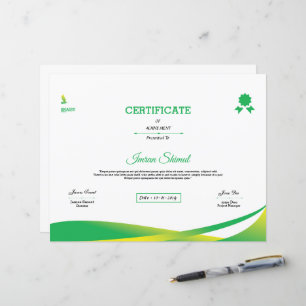 Modelo de Certificado de Conquista - Editável e Pr