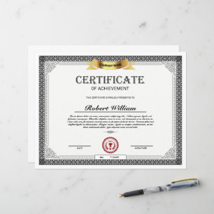 Modelo de Certificado de Conquista - Personalizáve