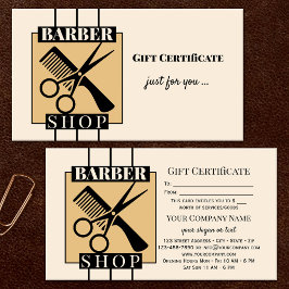 Modelo de Certificado de Presente de Barbearia