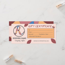 Modelo de Certificado de Presente Floral com Logót