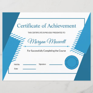 Modelo de certificado imprimível