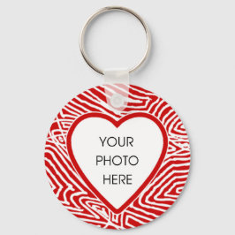 Modelo de Chaveiro de borda cardíaca de impressão 