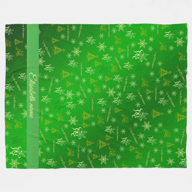 modelo de cobertor de pulgas de natal alegre (Frente (Horizontal))