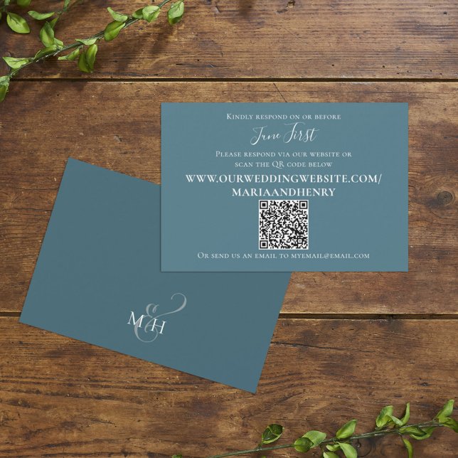 Modelo de Código de Resposta de Convidado Azul Sim (Criador carregado)