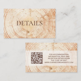 Modelo de código QR de detalhes rústicos de casame