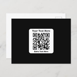 Modelo de Código QR digitalizável com texto editáv