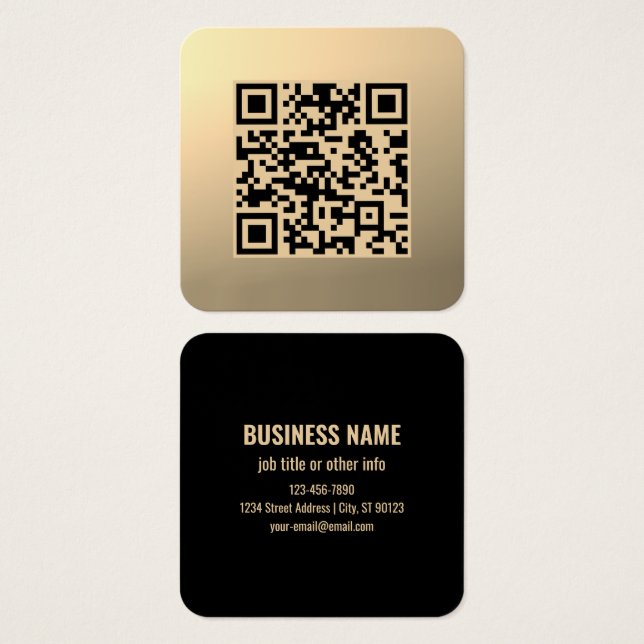 Modelo de código QR instantaneamente editável | Fa (Frente & Verso)