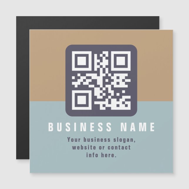 Modelo de código QR moderno editável | Cores suave (Frente/Verso)